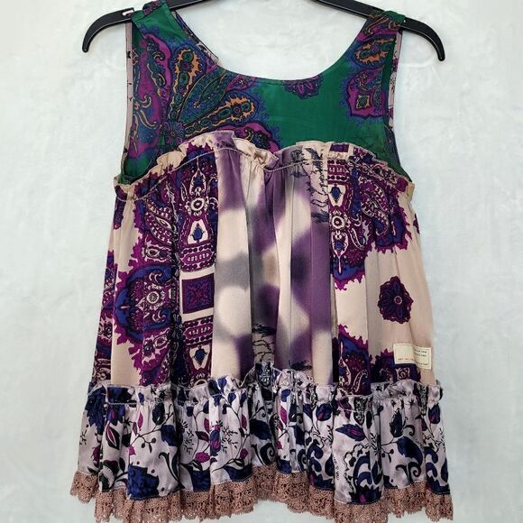 Odd Molly Silk Lace Blouse Size 0 - Picture 1 of 8